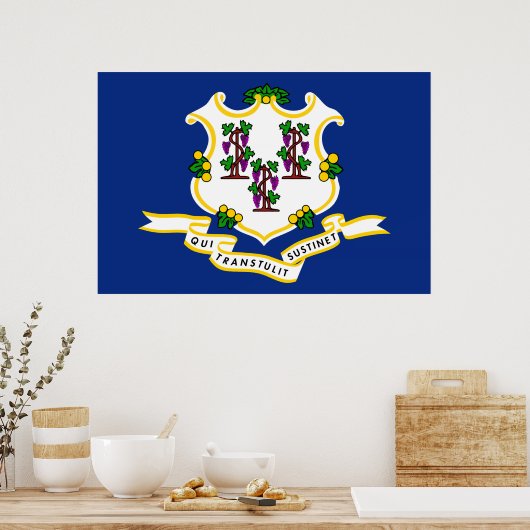 Connecticut Staatsvlag Poster (Keuken)