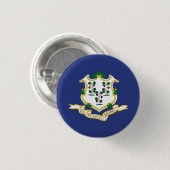 Connecticut Staatsvlag Ronde Button 3,2 Cm (Voorkant /achterkant)
