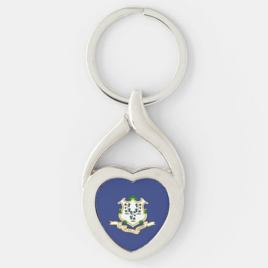 Connecticut Staatsvlag Sleutelhanger (Voorkant)
