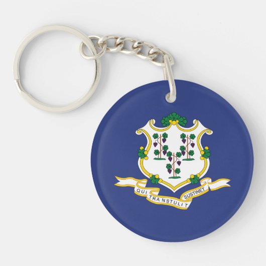 Connecticut Staatsvlag Sleutelhanger (Voorkant)