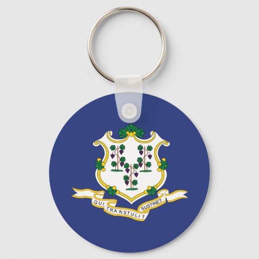 Connecticut Staatsvlag Sleutelhanger (Voorkant)