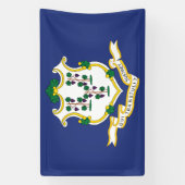 Connecticut Staatsvlag Spandoek (Verticaal)