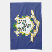 Connecticut Staatsvlag Theedoek (Verticaal)