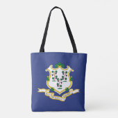 Connecticut Staatsvlag Tote Bag (Achterkant)