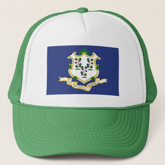 Connecticut Staatsvlag Trucker Pet (Voorkant)