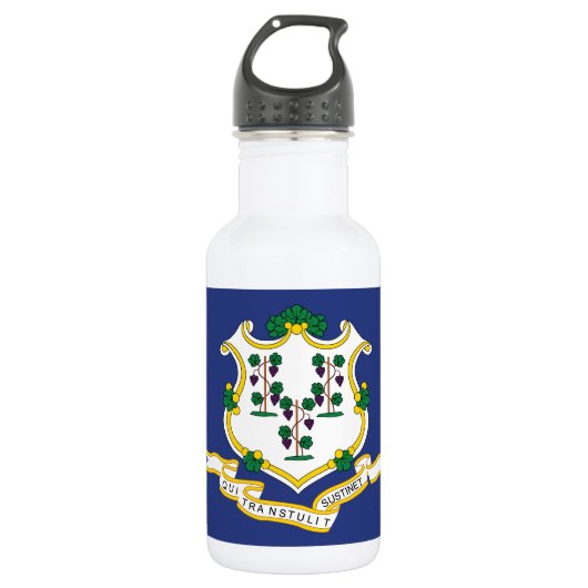 Connecticut Staatsvlag Waterfles (Voorkant)