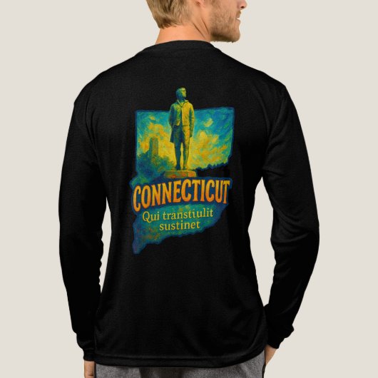 Connecticut State Artistic T-Shirt – Oil Paint... (Achterkant volledig)