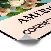 Connecticut State Bird - Amerikaanse Robin Vintage Poster (Hoek)
