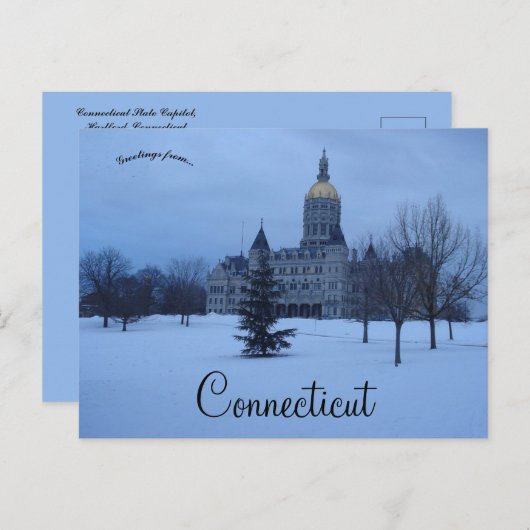 Connecticut State Capitol Hartford Connecticut Briefkaart (Voorkant / Achterkant)