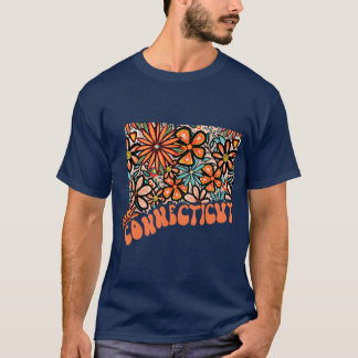 Connecticut State Design Artiest Ontworpen Illustr T-shirt