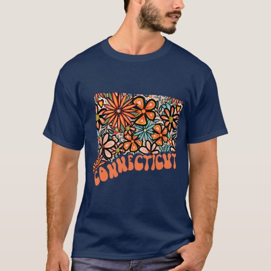 Connecticut State Design Artist Designed Illustrat T-shirt (Voorkant)