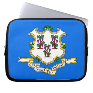 Connecticut State Flag-laptophoes Laptop Sleeve