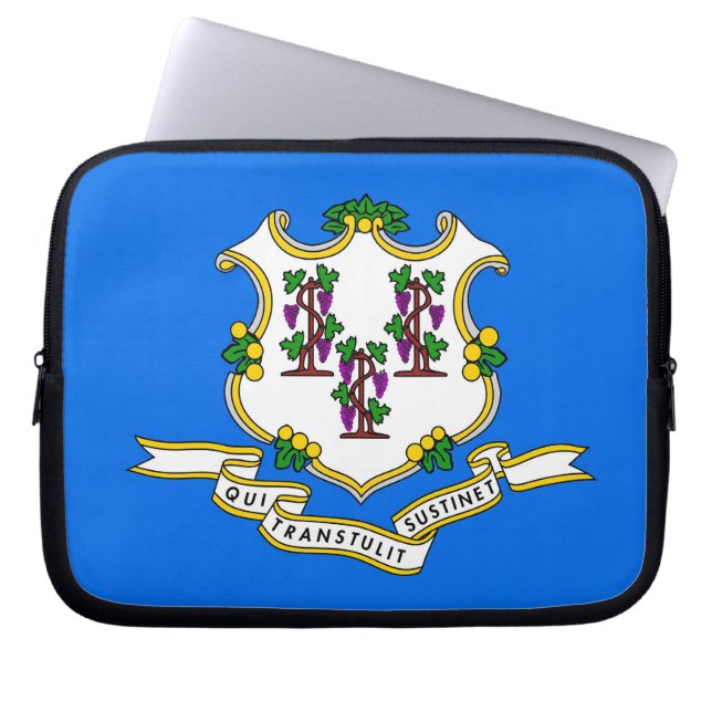 Connecticut State Flag-laptophoes Laptop Sleeve (Voorkant)