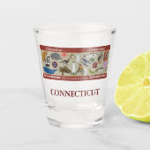 Connecticut State-herdenkingsglas Shot Glas (Voorkant)