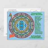 Connecticut State Mandala Postcard Briefkaart (Voorkant / Achterkant)