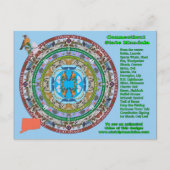 Connecticut State Mandala Postcard Briefkaart (Voorkant)