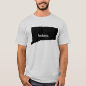 Connecticut State Map Belong T-shirt (Voorkant)