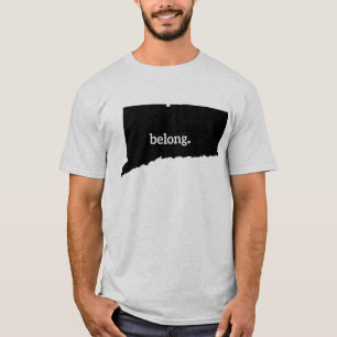 Connecticut State Map Belong T-shirt