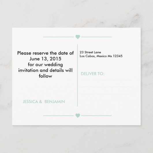 Connecticut State Map De datum opslaan Aankondigingskaart (Achterkant)