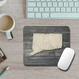 Connecticut State Outline Mouse Pad | Office Decor Muismat