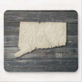 Connecticut State Outline Mouse Pad | Office Decor Muismat (Voorkant)
