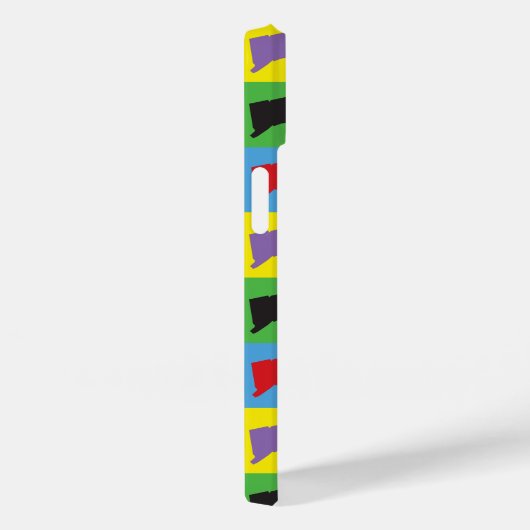 Connecticut State Pop Art Pattern Case-Mate iPhone Case (Achterkant / Rechts)