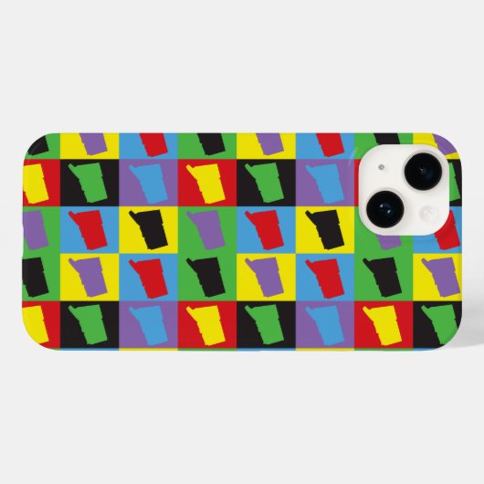 Connecticut State Pop Art Pattern Case-Mate iPhone Case (Achterkant (horizontaal))