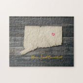 Connecticut State Puzzle – Rustic New England Legpuzzel (Horizontaal)