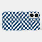 Connecticut State Silhouette Pattern Blue White Case-Mate iPhone Case (Achterkant (horizontaal))