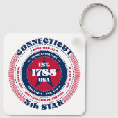 Connecticut State Sleutelhanger (Achterkant)