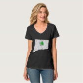 Connecticut State St Patrick S Day Connecticut Sha T-shirt (Voorkant volledig)