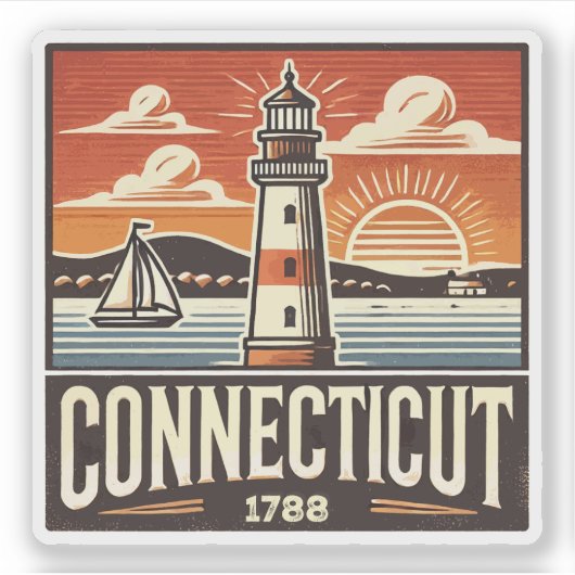 Connecticut Sticker (Voorkant)