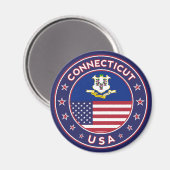 Connecticut sticker, Verenigde Staten Magneet (Voorkant / Achterkant)