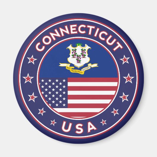 Connecticut sticker, Verenigde Staten Magneet (Voorkant)