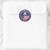 Connecticut sticker, Verenigde Staten Ronde Sticker (Tas)