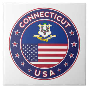 Connecticut sticker, Verenigde Staten Tegeltje