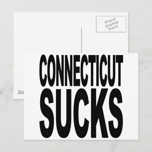 Connecticut Sucks Briefkaart (Voorkant / Achterkant)