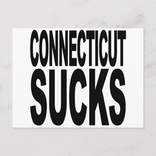 Connecticut Sucks Briefkaart (Voorkant)