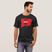 Connecticut Teacher Teach  Love  Inspire T-shirt (Voorkant volledig)