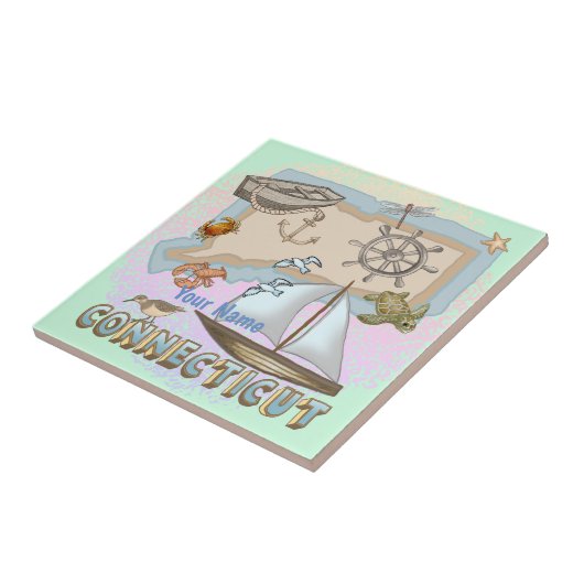 Connecticut Tegeltje (Zijkant)