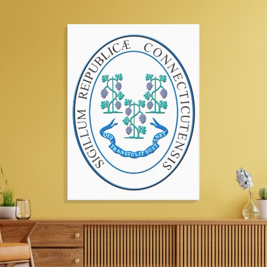 Connecticut-teken Canvas Afdruk (Insitu (Woonkamer))