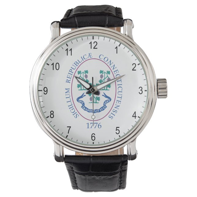 Connecticut-teken Horloge (Voorkant)