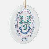 Connecticut-teken Keramisch Ornament (Rechts)
