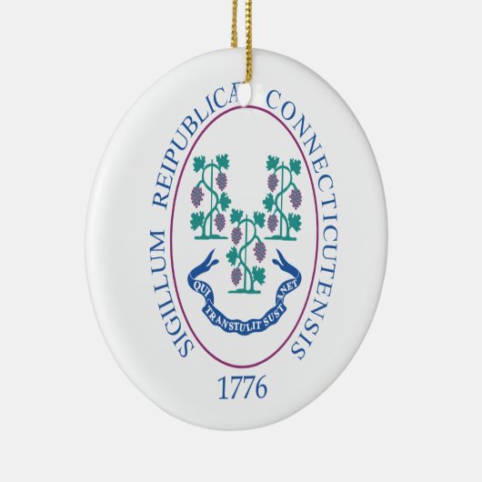 Connecticut-teken Keramisch Ornament (Rechts)