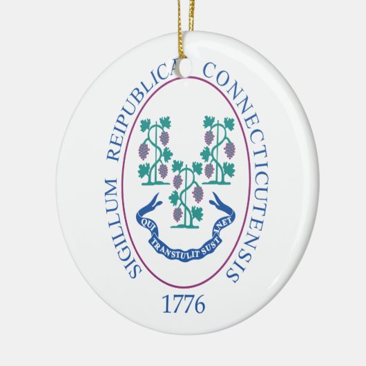 Connecticut-teken Keramisch Ornament (Links)