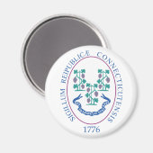 Connecticut-teken Magneet (Voorkant / Achterkant)