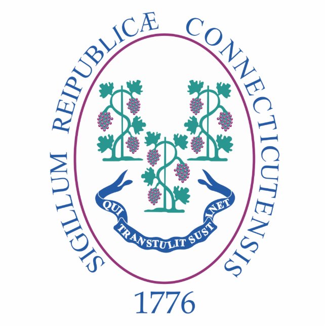 Connecticut-teken Staand Fotobeeldje (Voorkant)