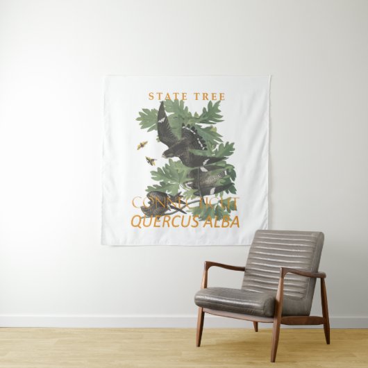 Connecticut Territory Boom De Charter Eik Wandkleed (In situ)