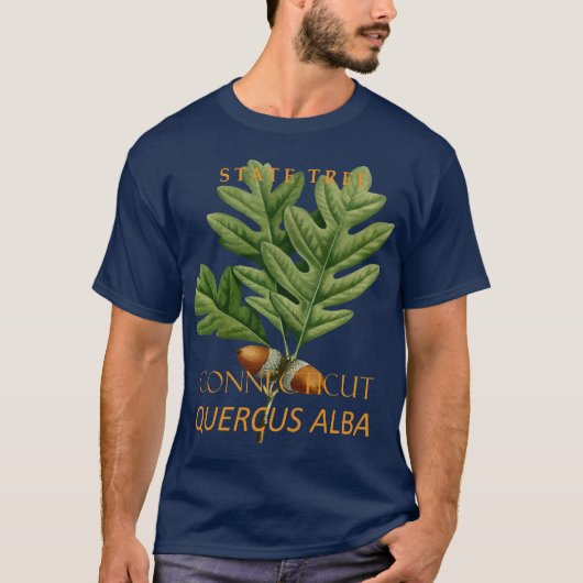Connecticut Territory Boom De Witte Eik T-shirt (Voorkant)