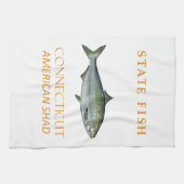 Connecticut Territory Fish The Amerikaanse Elft Theedoek (Horizontaal)